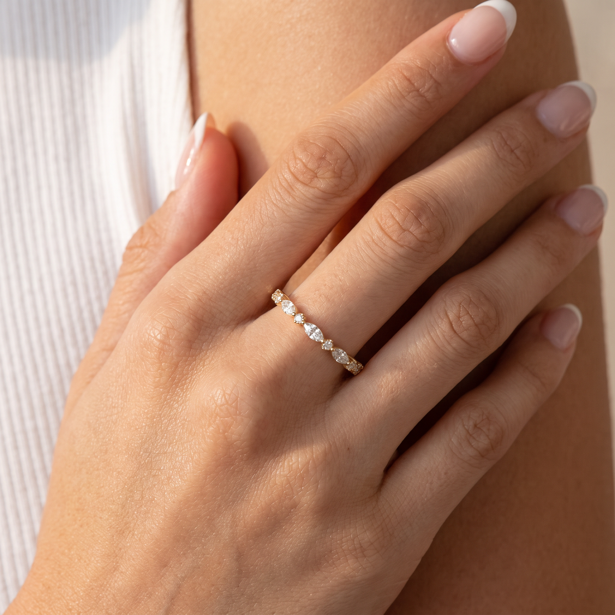 Ethereal Alternating Marquise & Round Lab Grown Ring