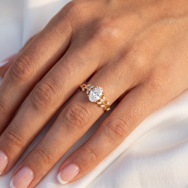 Enchanted Vine Oval Solitaire Ring
