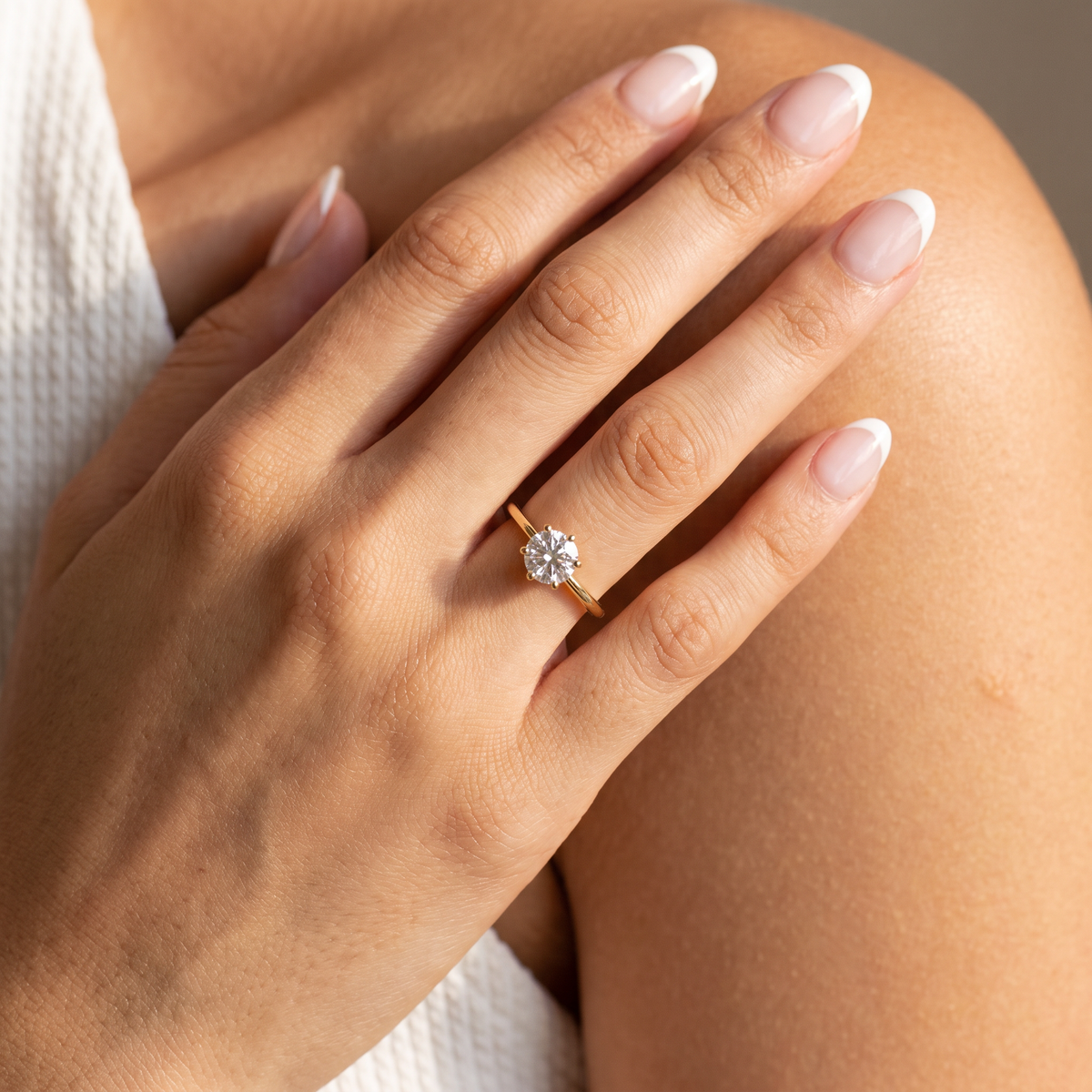 Classic Six Prong Round Solitaire Ring