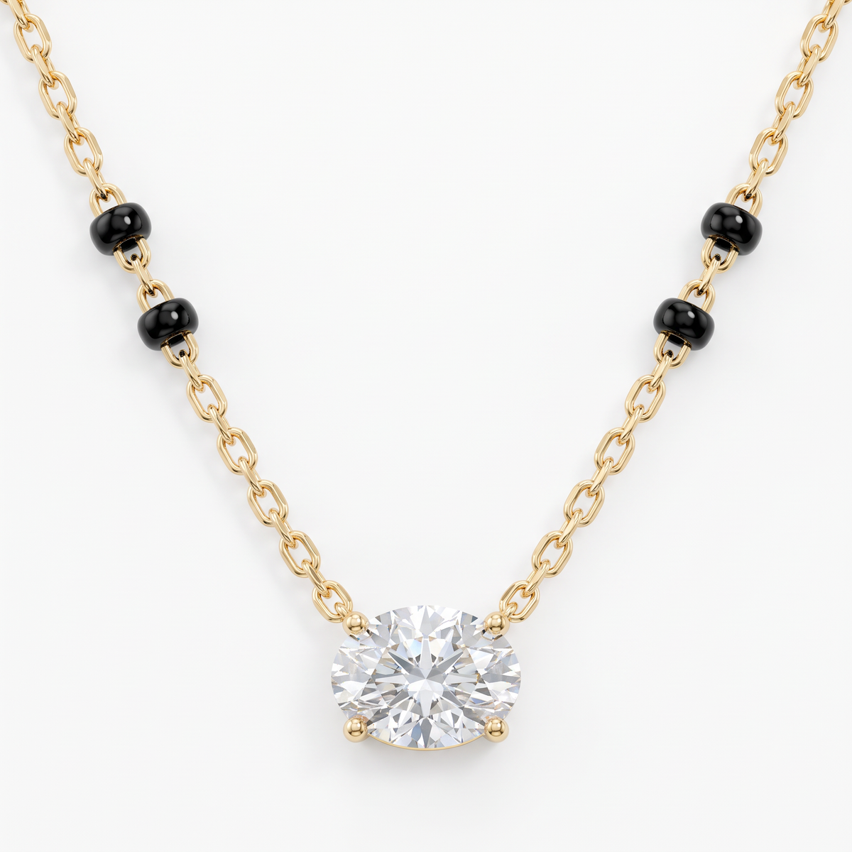 The Lab Grown Diamond Galaxy Oval Mangalsutra