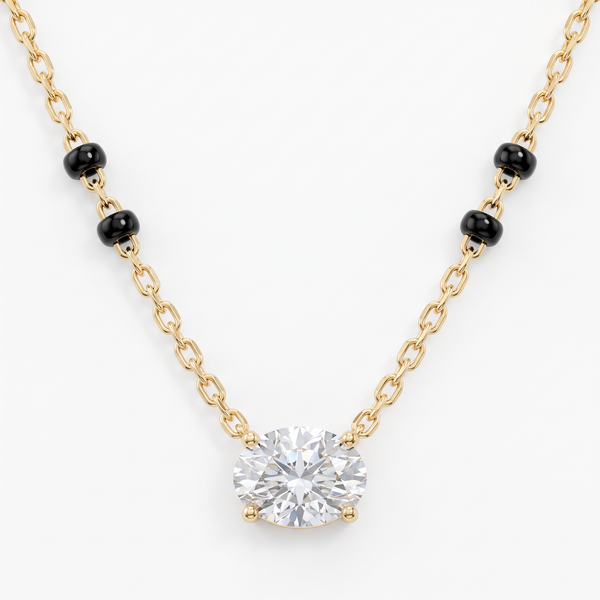 The Lab Grown Diamond Galaxy Oval Mangalsutra