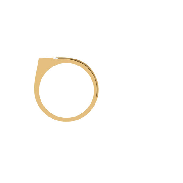 Opulent Gold Trillion Diamond Ring