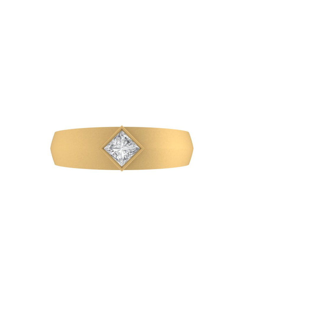 The Diplomat Flush-Set Princess Lab Grown Diamond Band