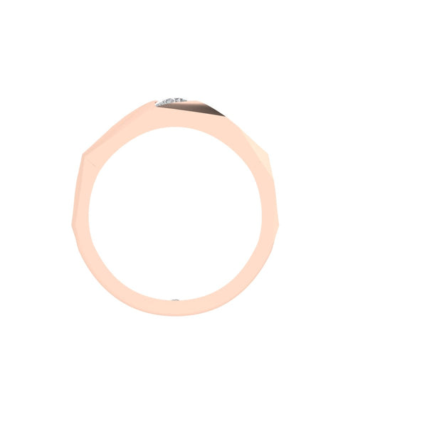 The Apex Solitaire Signet Ring