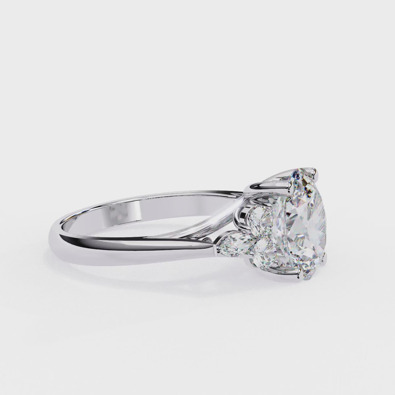 Oval Cut Five-Stone Diamond Ring