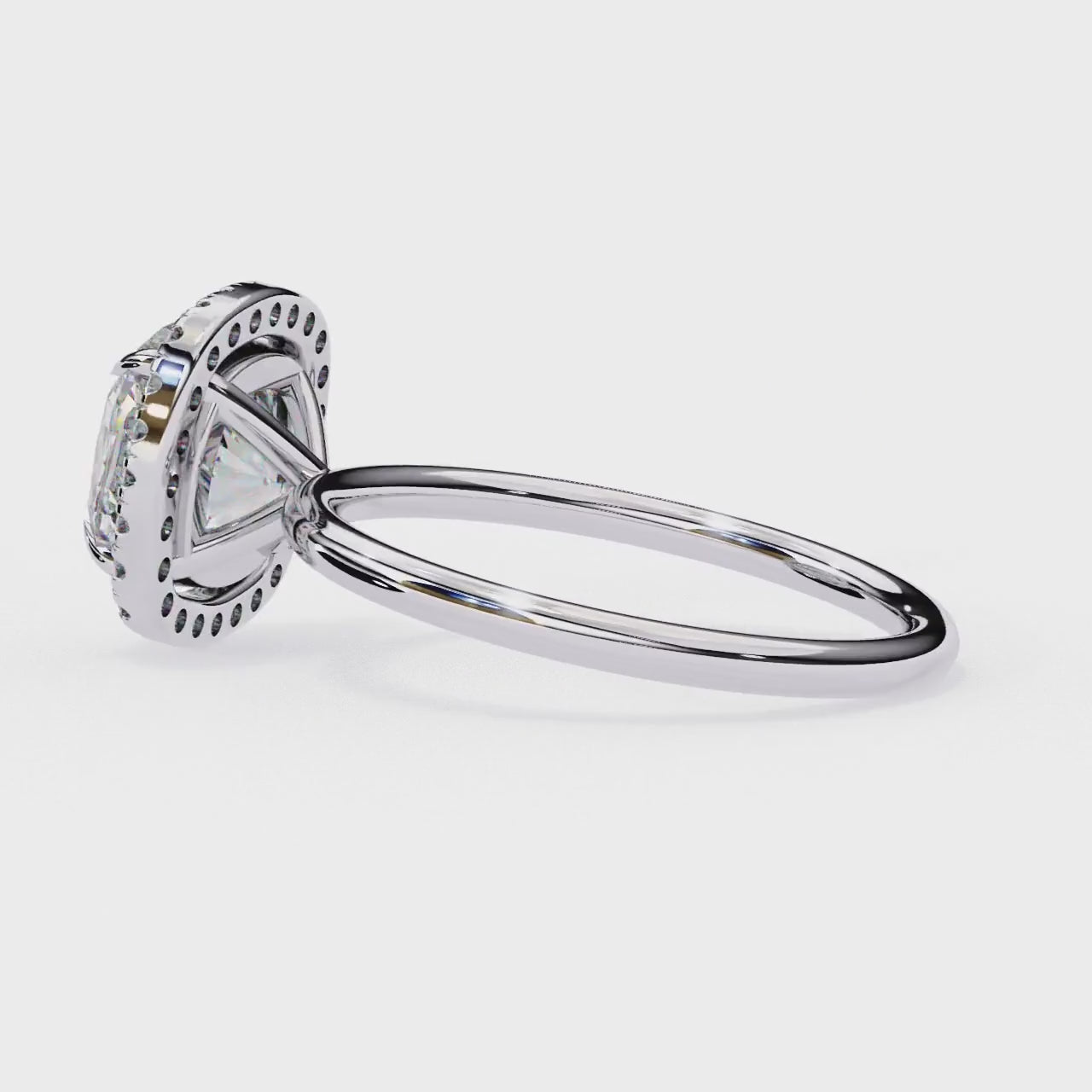 Brilliant Cut Halo Diamond Ring