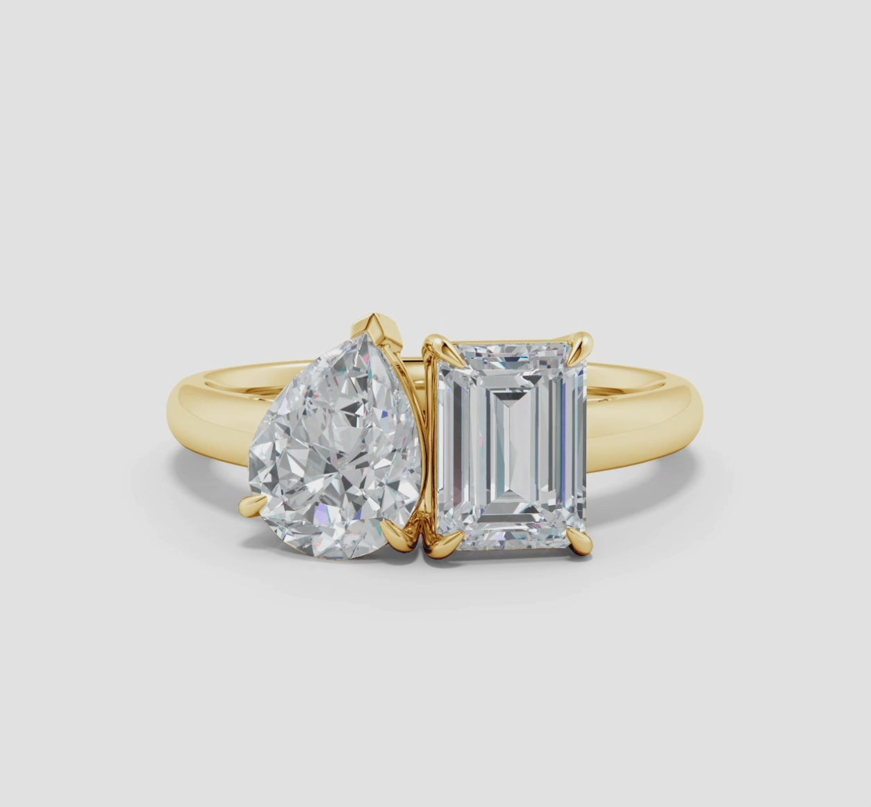 Toi et Moi Solitaire RIng