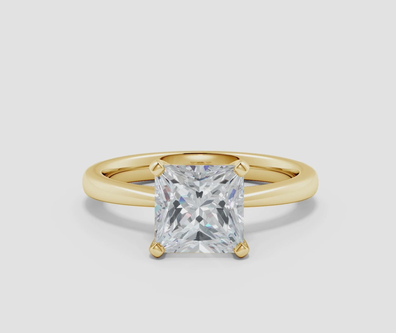 Princess Cut Reverse Tapered Shank