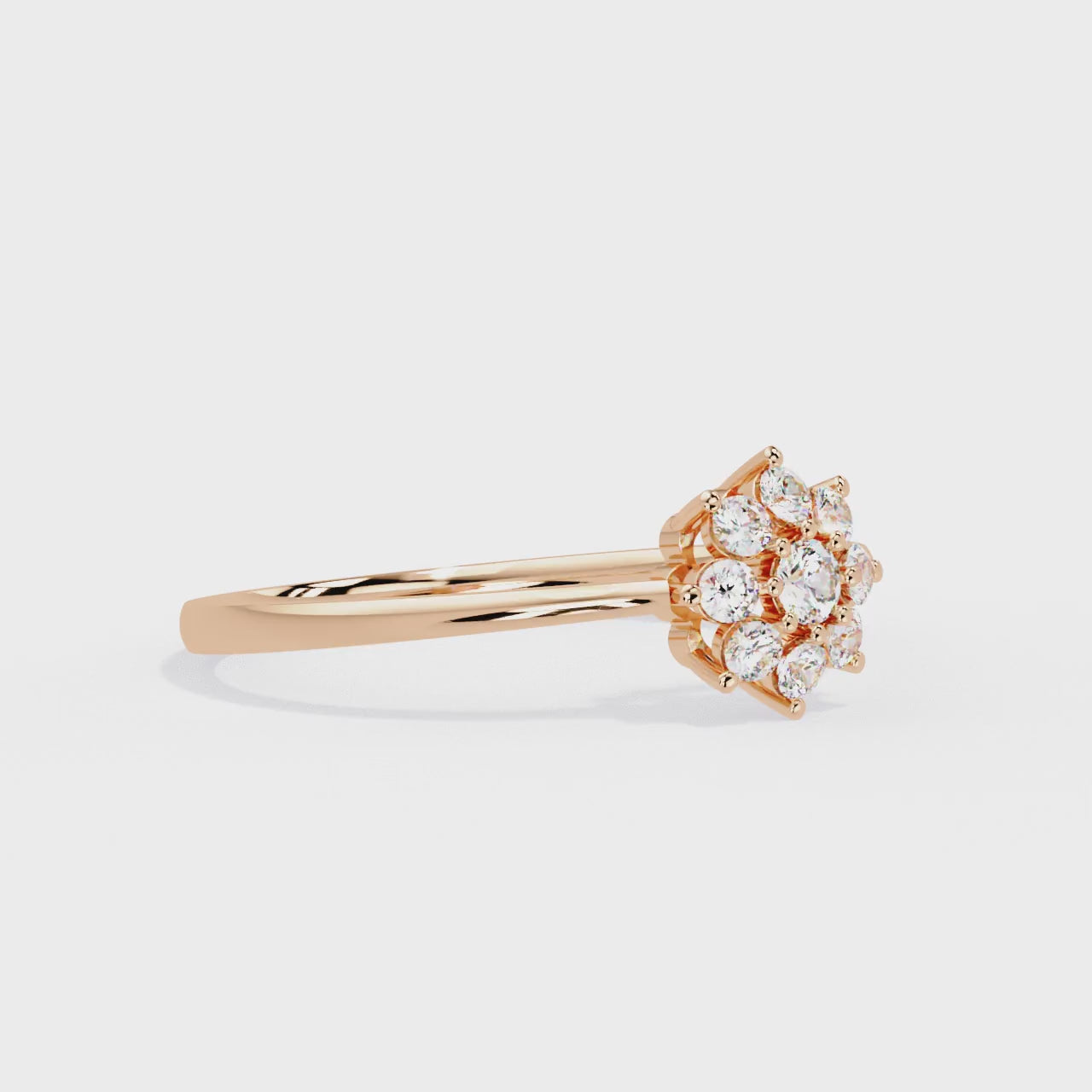 Petite Floral Diamond Ring