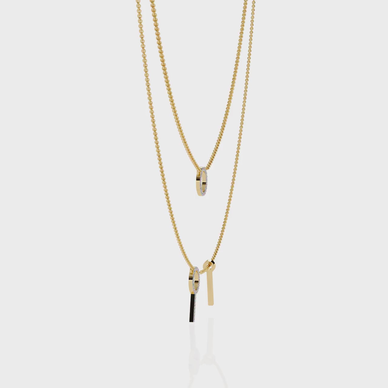 Double Layer Circle Necklace