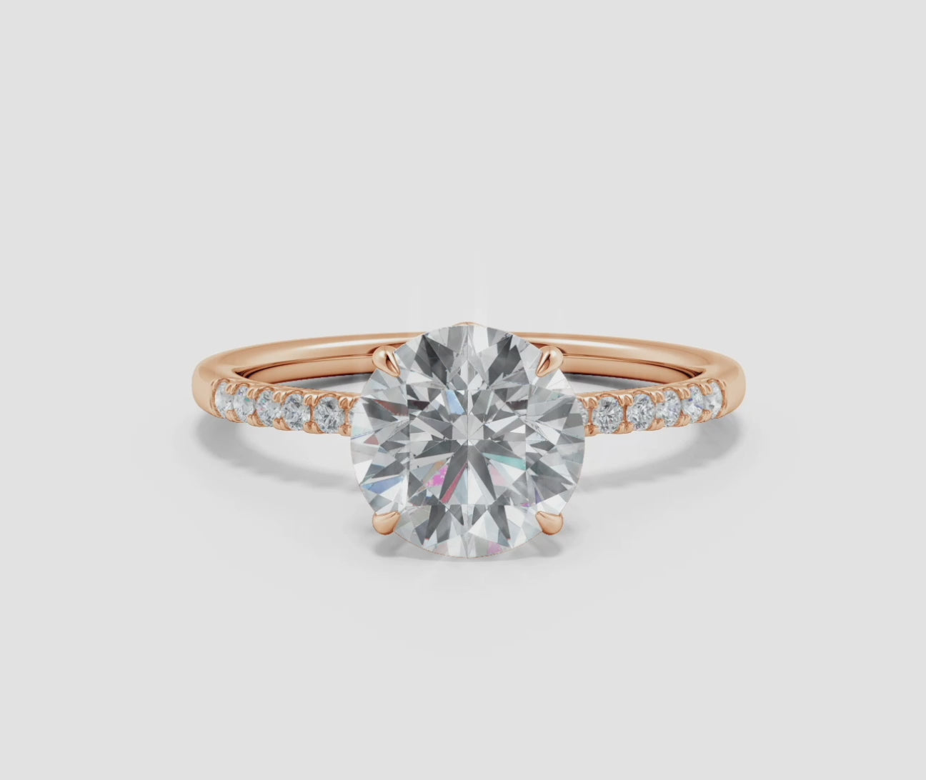 Classic Round with Pave & Hidden Halo