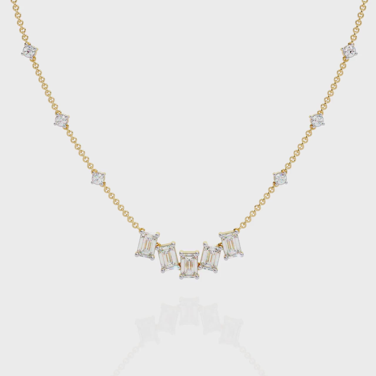 Anek Classic Emerald Diamond Necklace