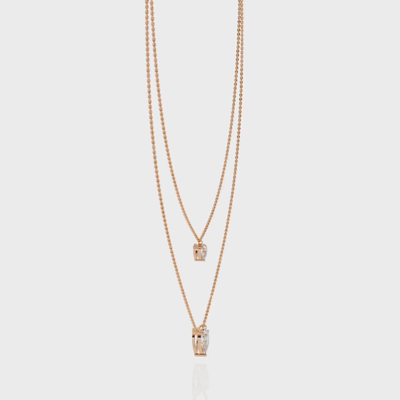 Elegant Layered Necklace with Gold Chains and Diamond Drops