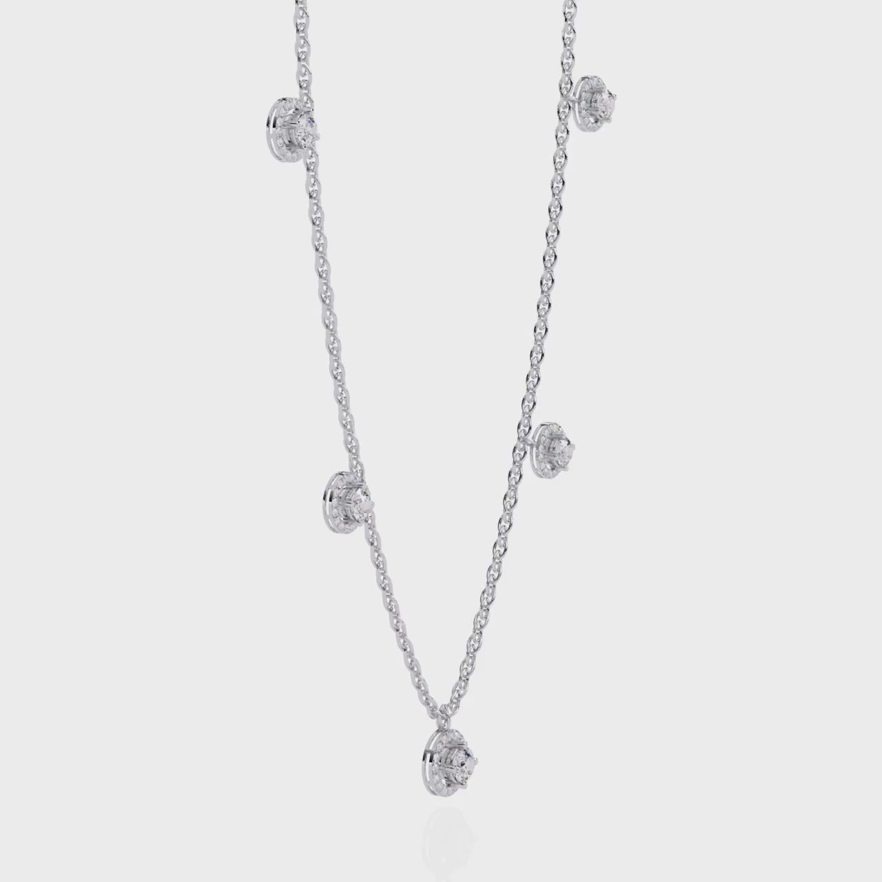 Dainty Floating Diamond Necklace