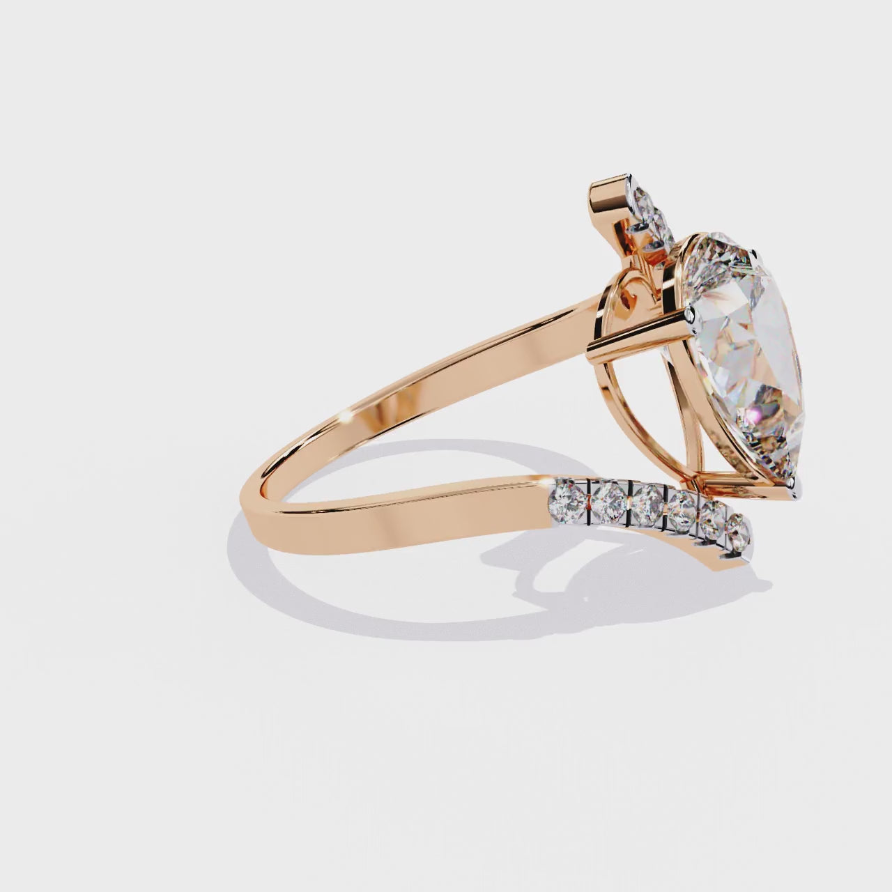 Modern Muse Pear Diamond Open Band Ring