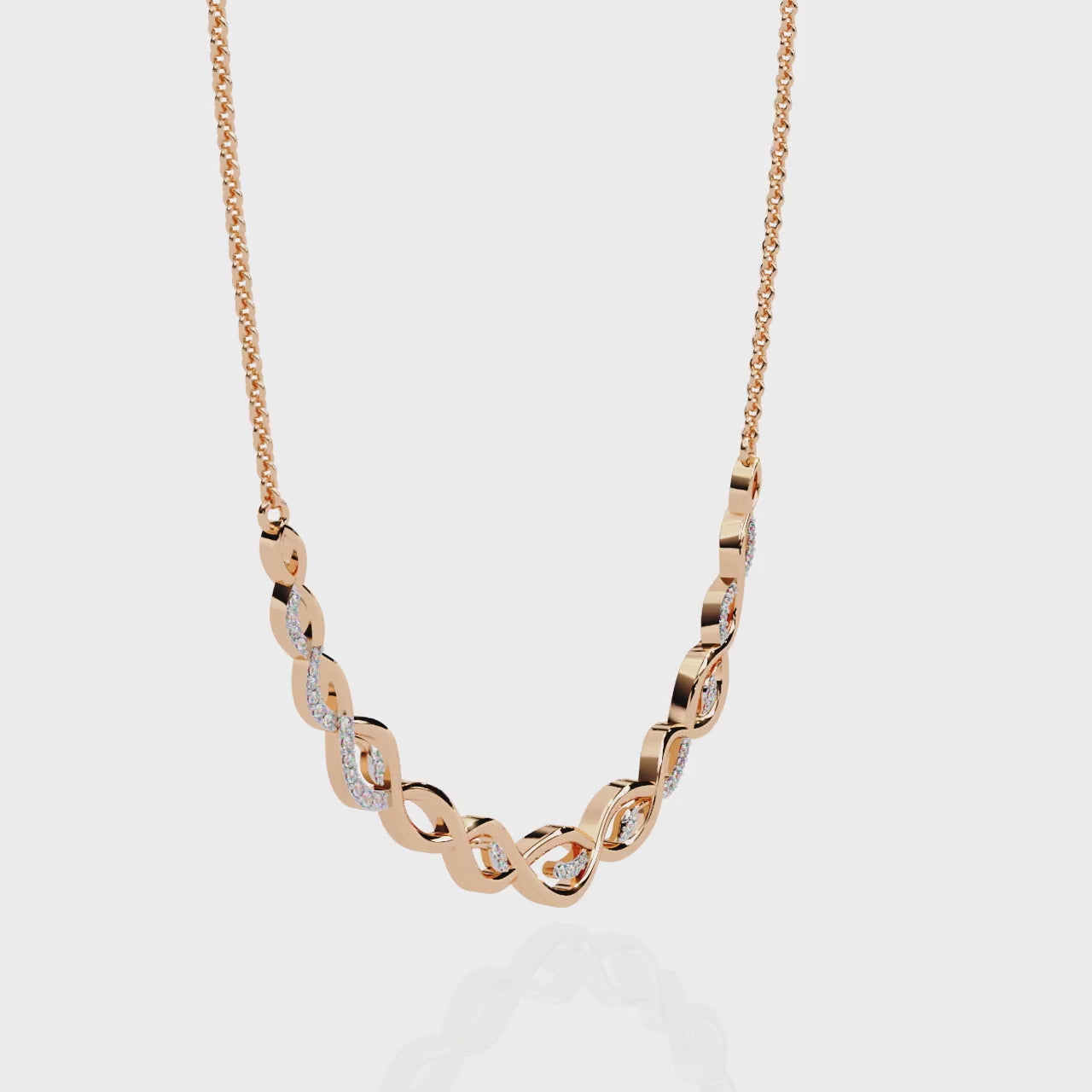 Infinity Link Diamond Necklace