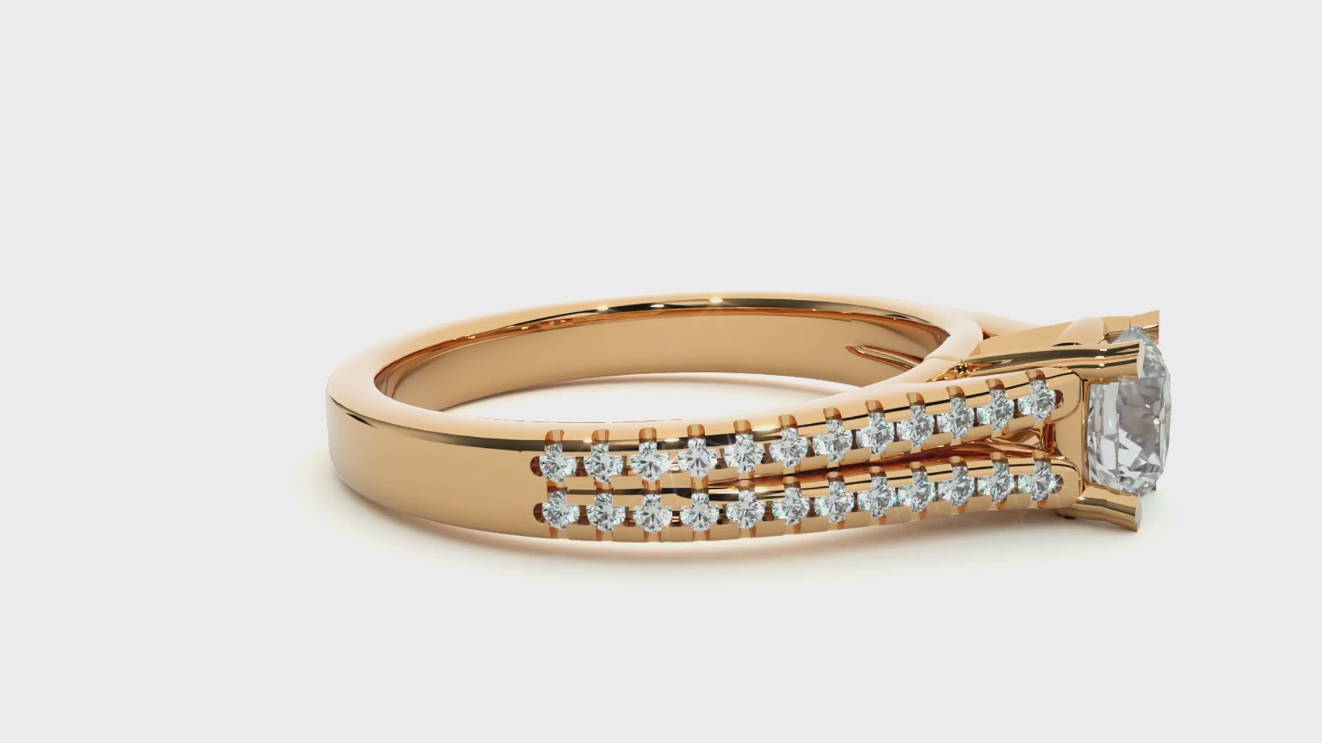 Elegant Crown Solitaire Ring