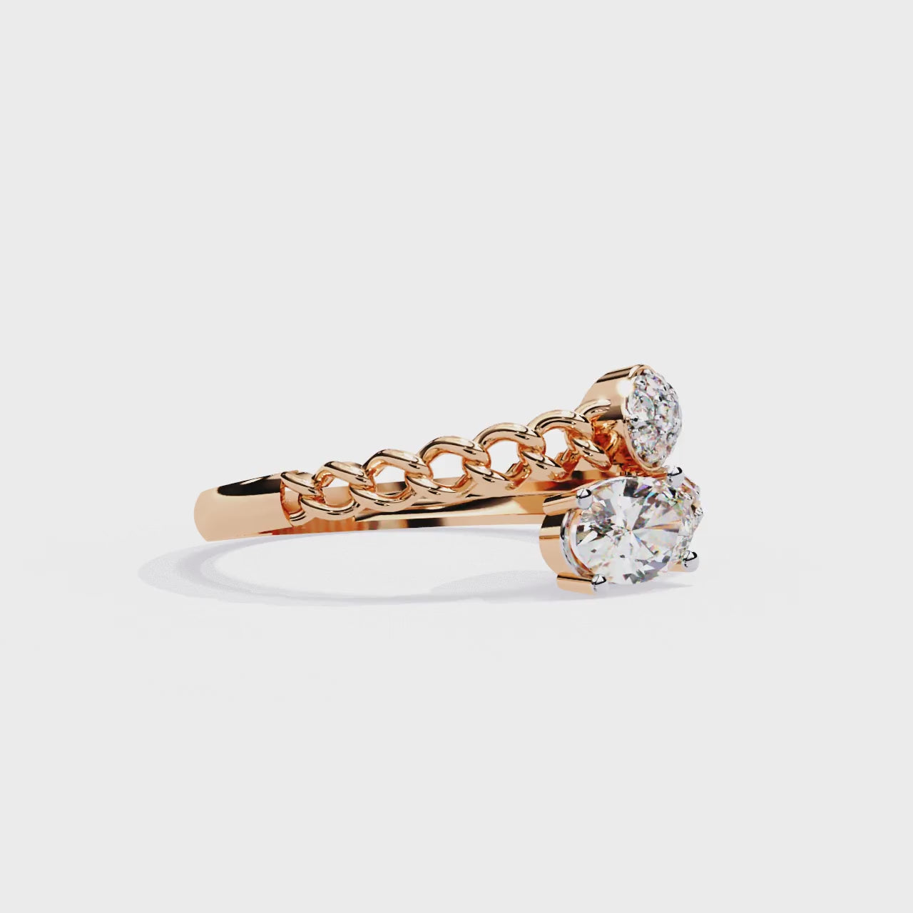 Statement Double Band Diamond Ring