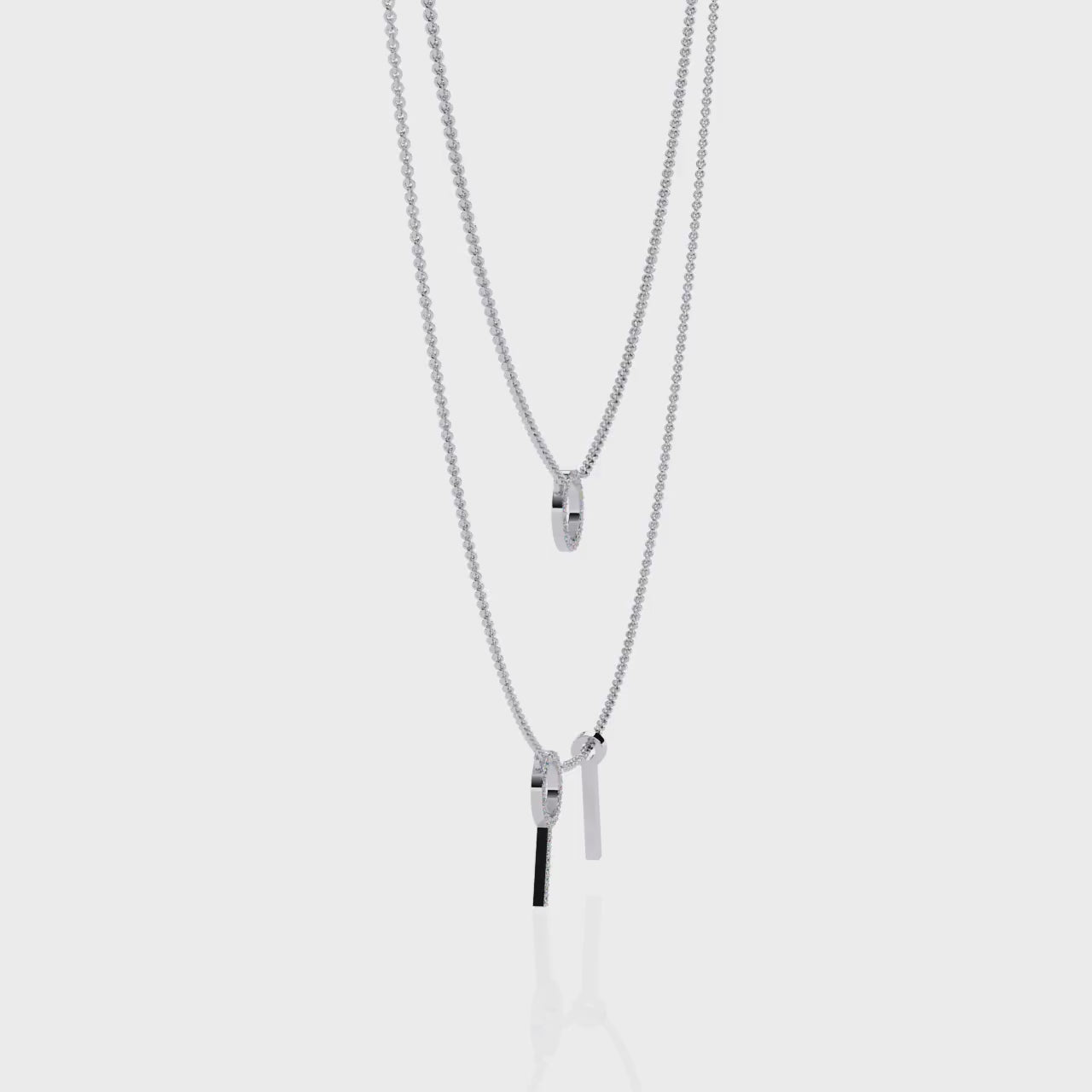 Double Layer Circle Necklace