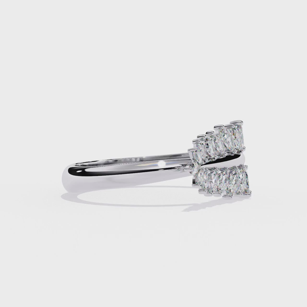 Nature Inspired Marquise Diamond Leaf Ring