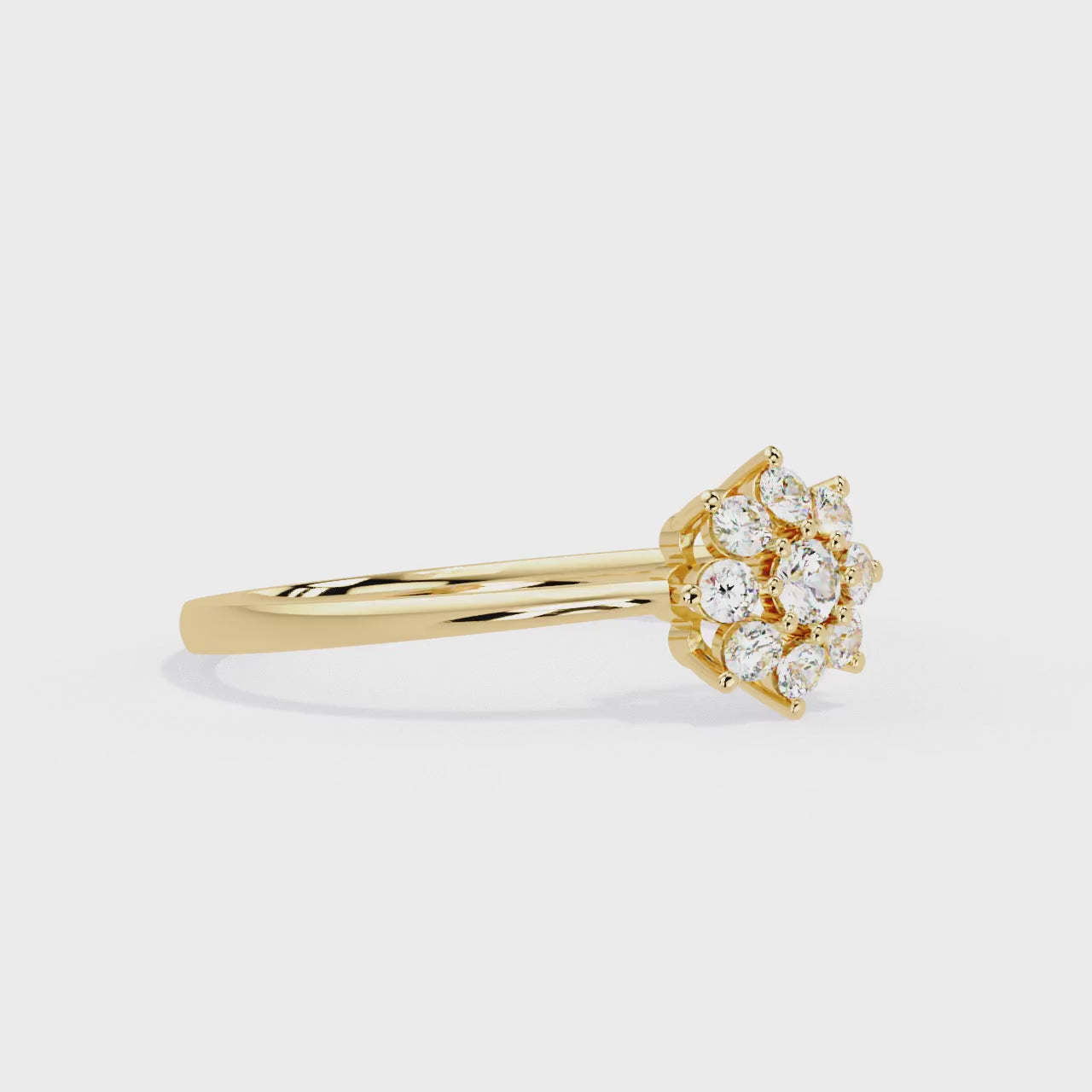 Petite Floral Diamond Ring