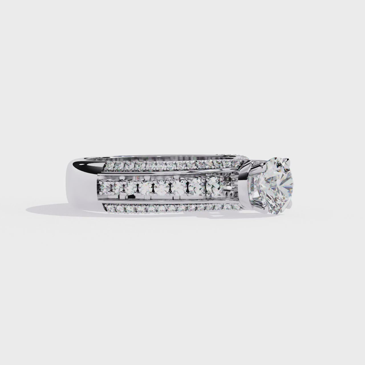 Statement Bridal Ring with Diamonds