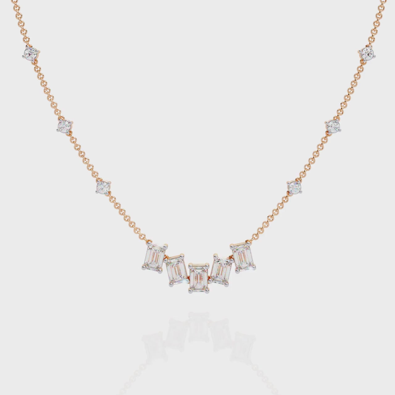 Anek Classic Emerald Diamond Necklace