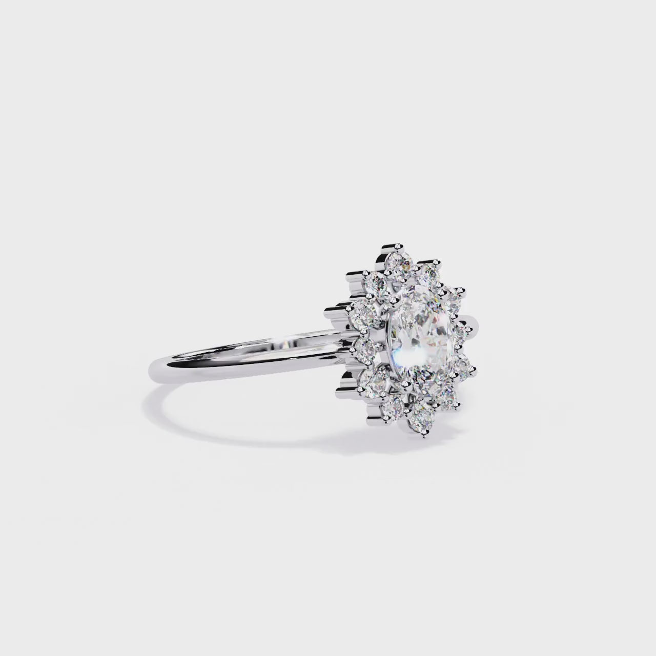 "Eternal Bloom" Diamond Halo Ring