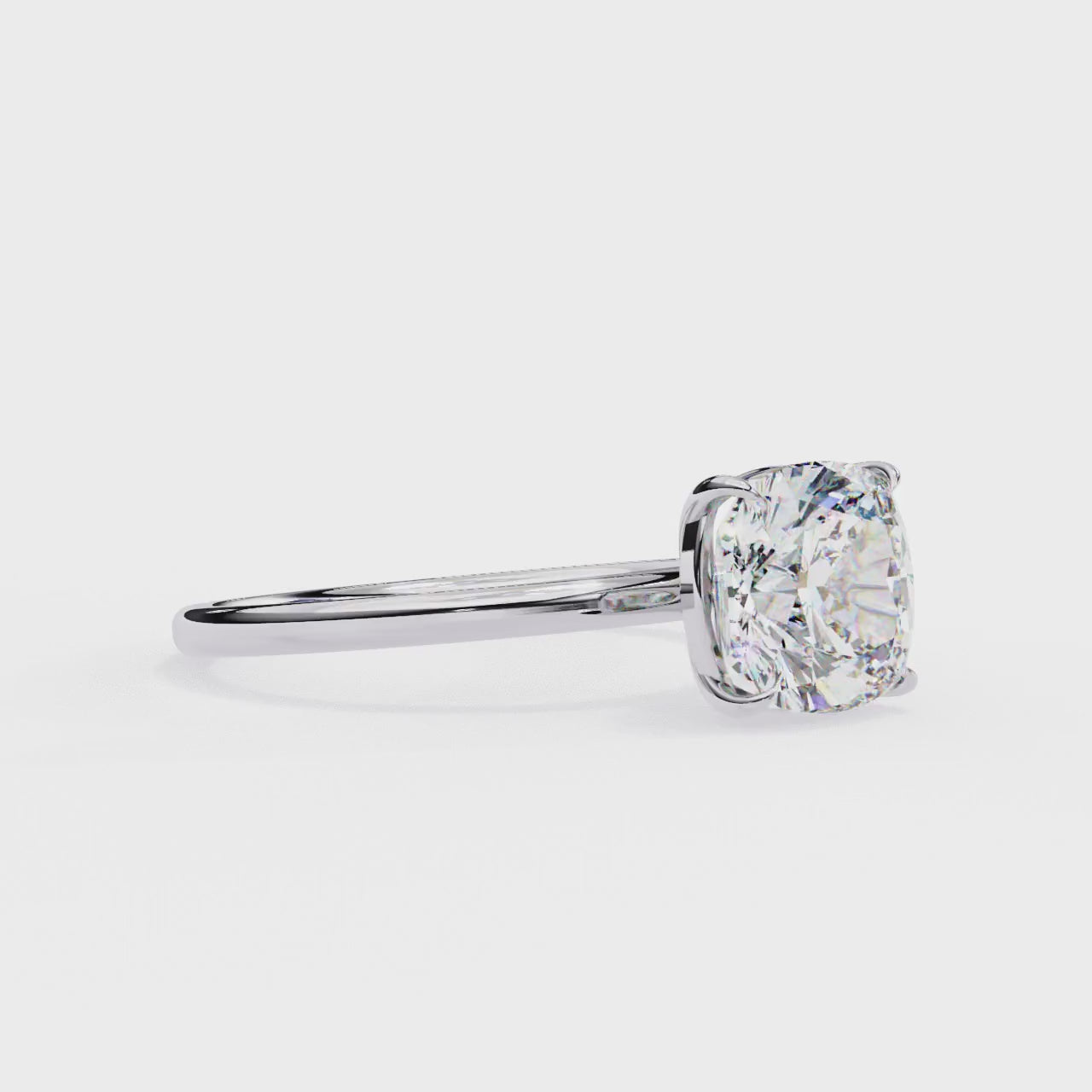 Radiant Emerald: A classic emerald-cut diamond takes center stage, exuding timeless elegance and sophistication.