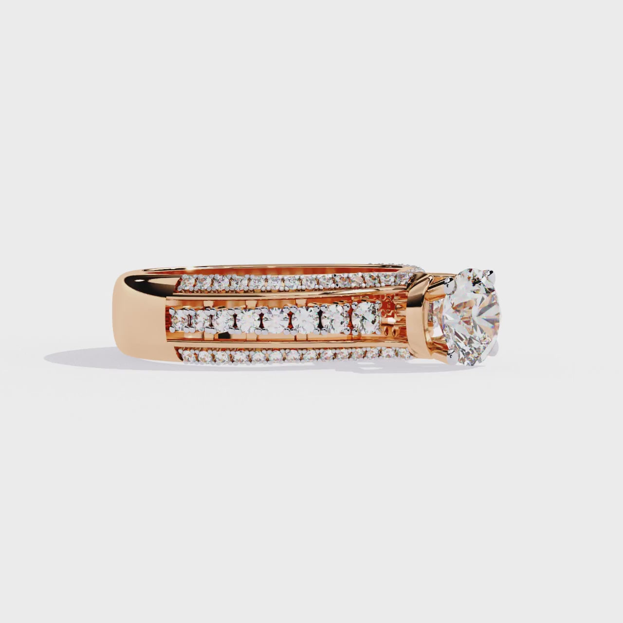 Statement Bridal Ring with Diamonds