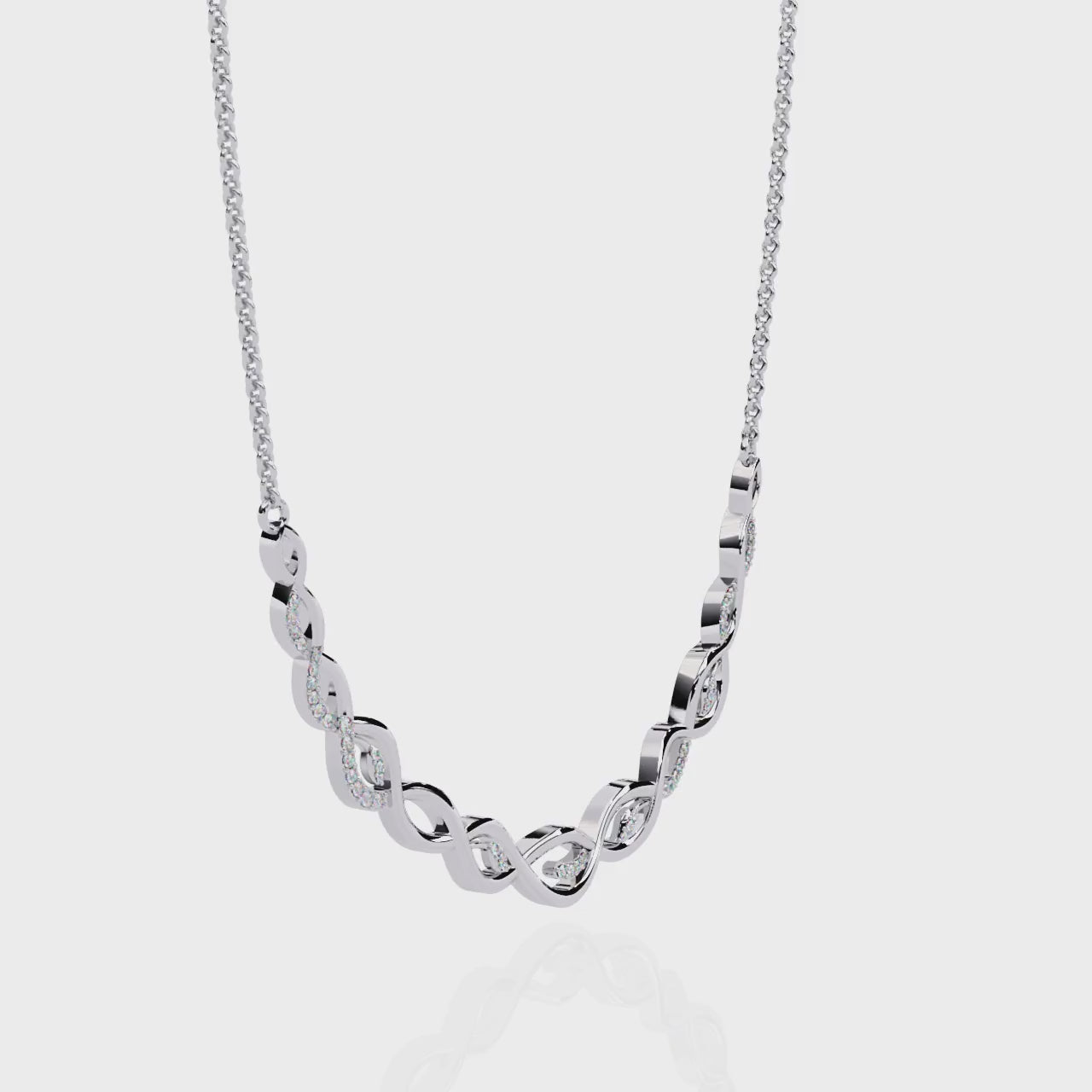 Infinity Link Diamond Necklace
