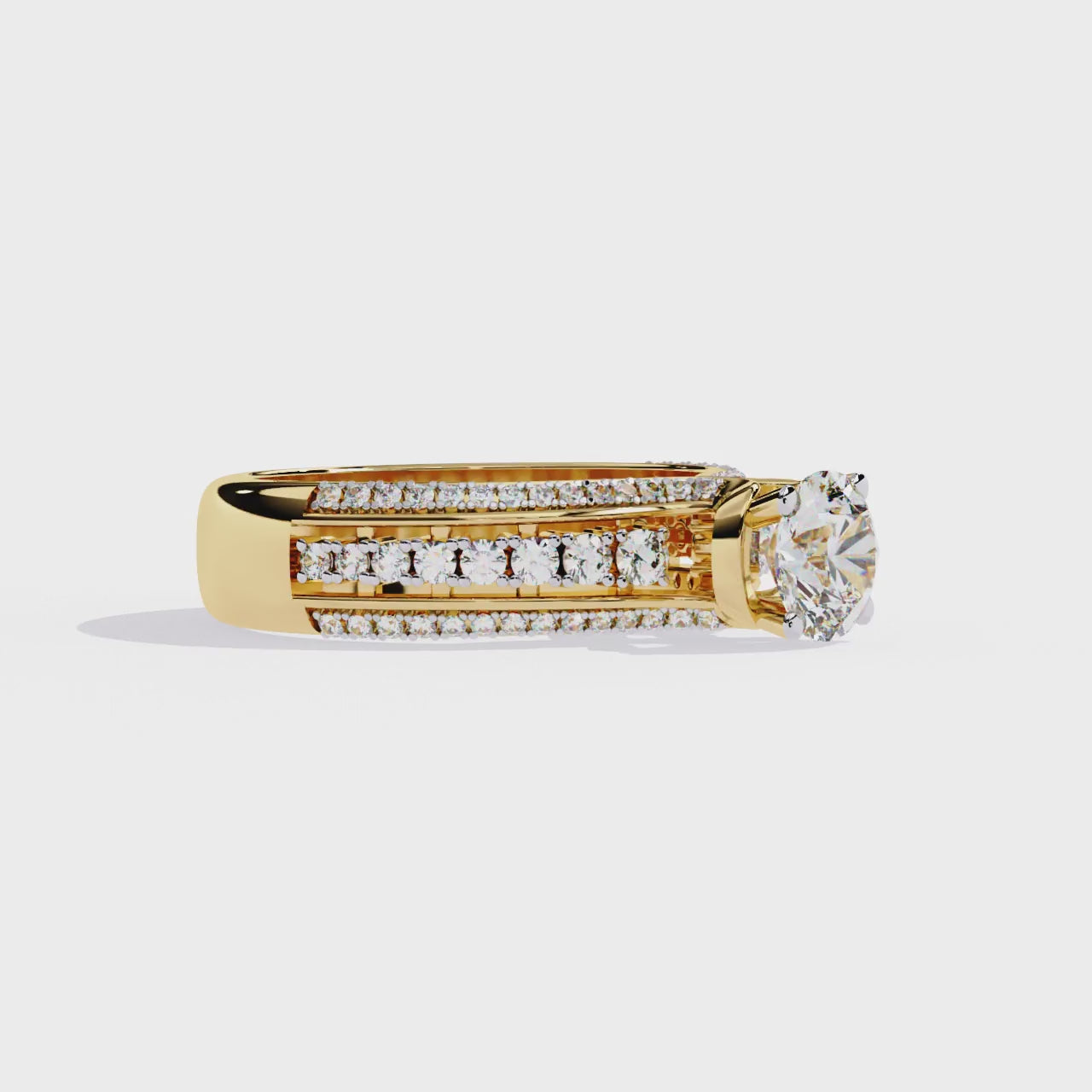 Statement Bridal Ring with Diamonds