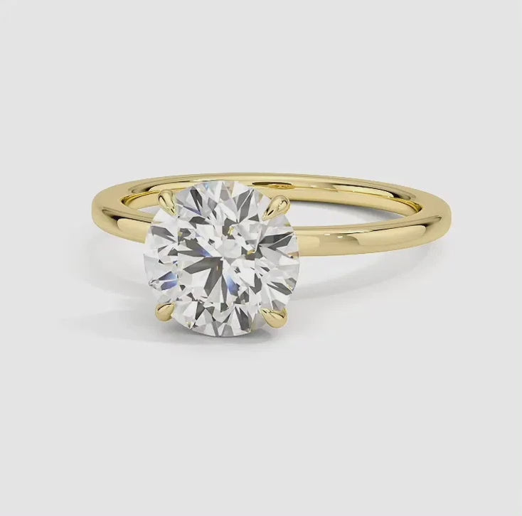 Secret Halo Round Shaped Solitaire Ring