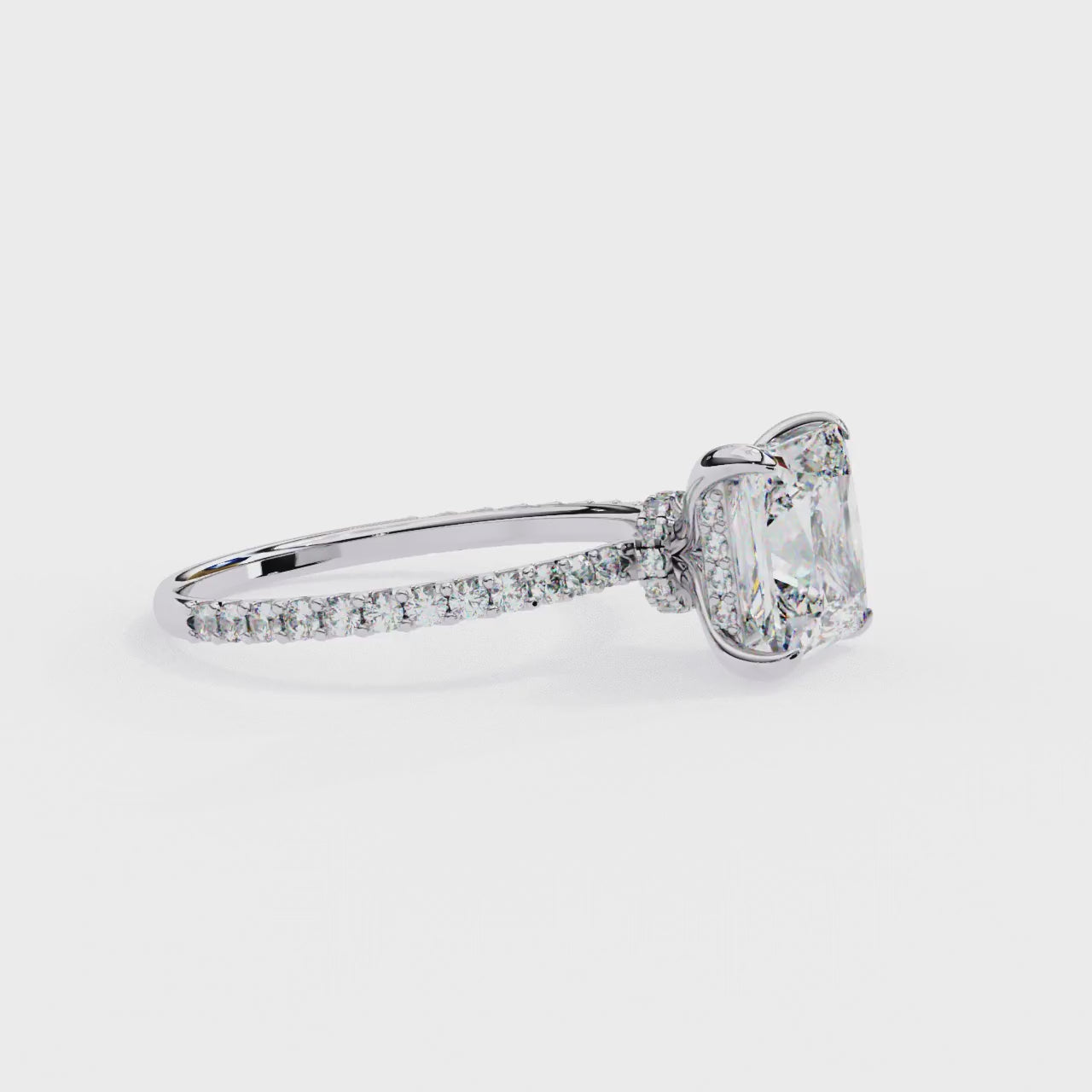 Modern Pave Diamond Ring