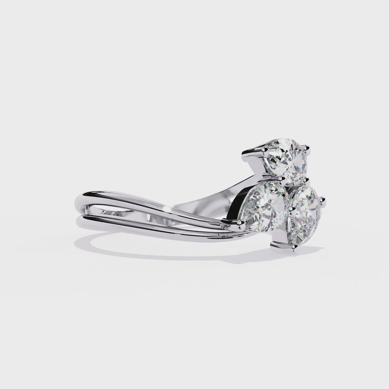 Moena Tri-Pear Radiance Ring