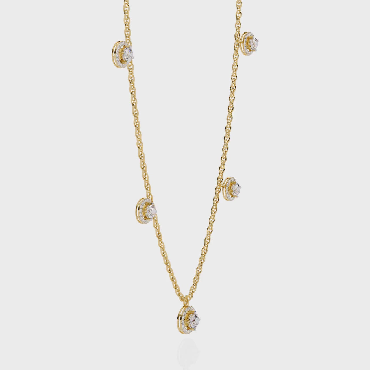 Dainty Floating Diamond Necklace