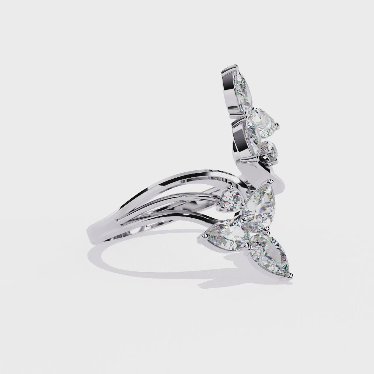 Open Shank Diamond Ring