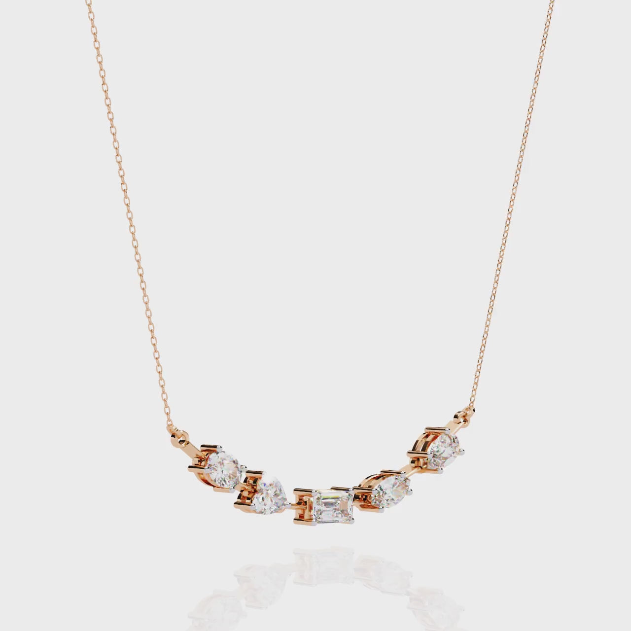 Unique Multi-Diamond  Necklace