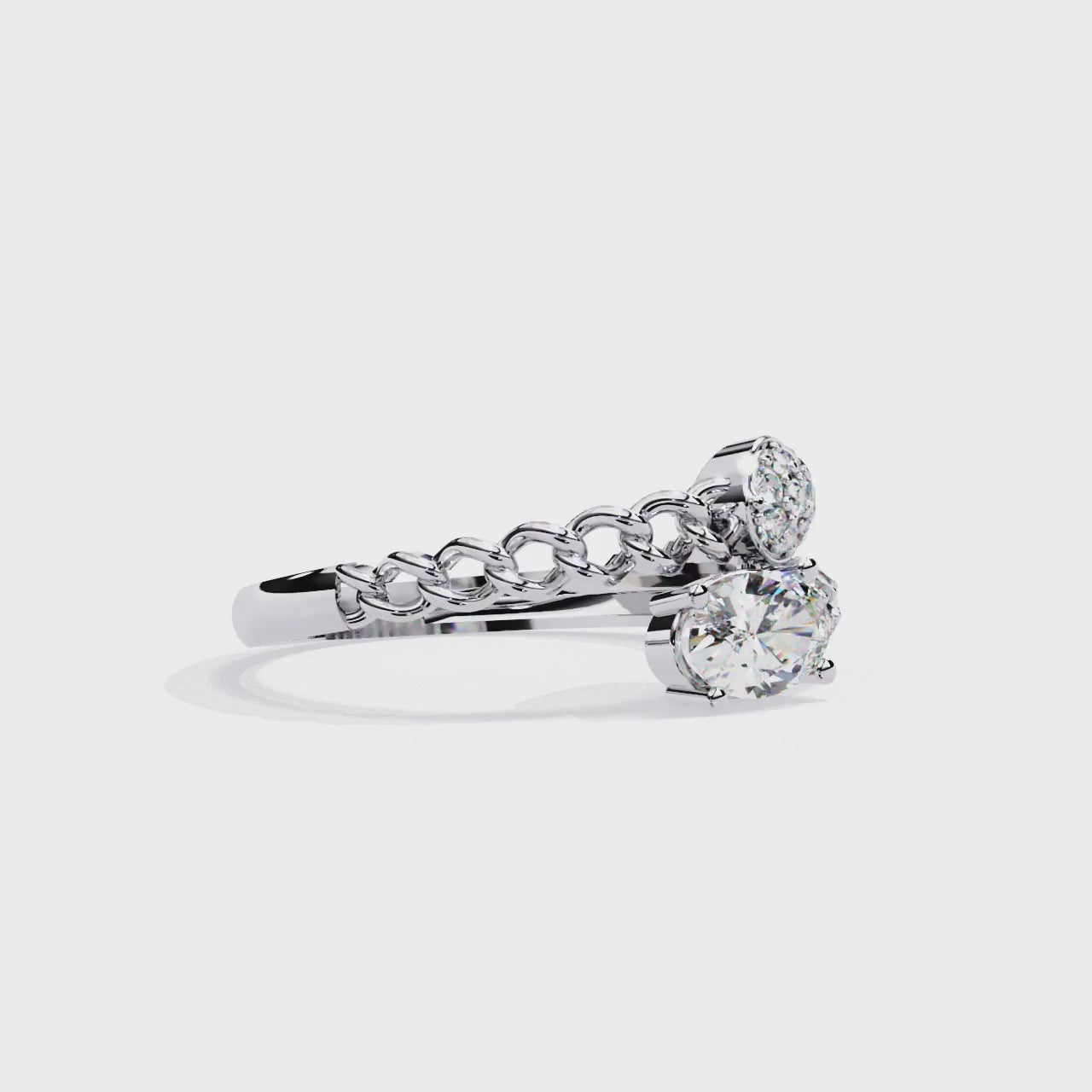 Statement Double Band Diamond Ring