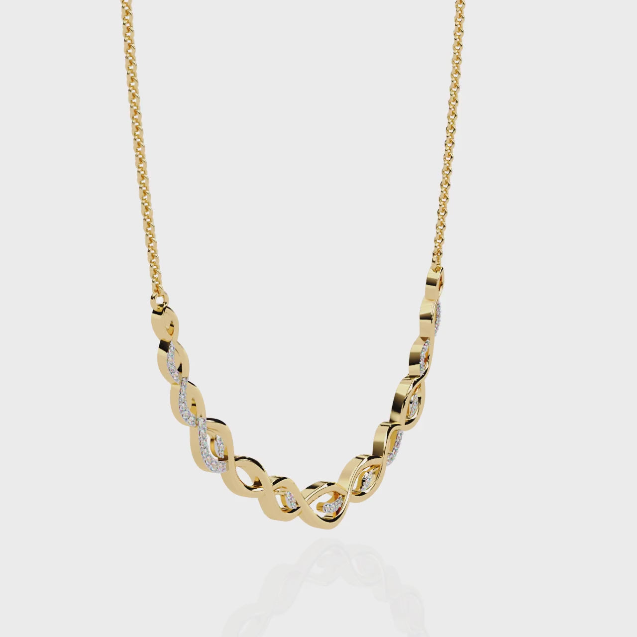 Infinity Link Diamond Necklace
