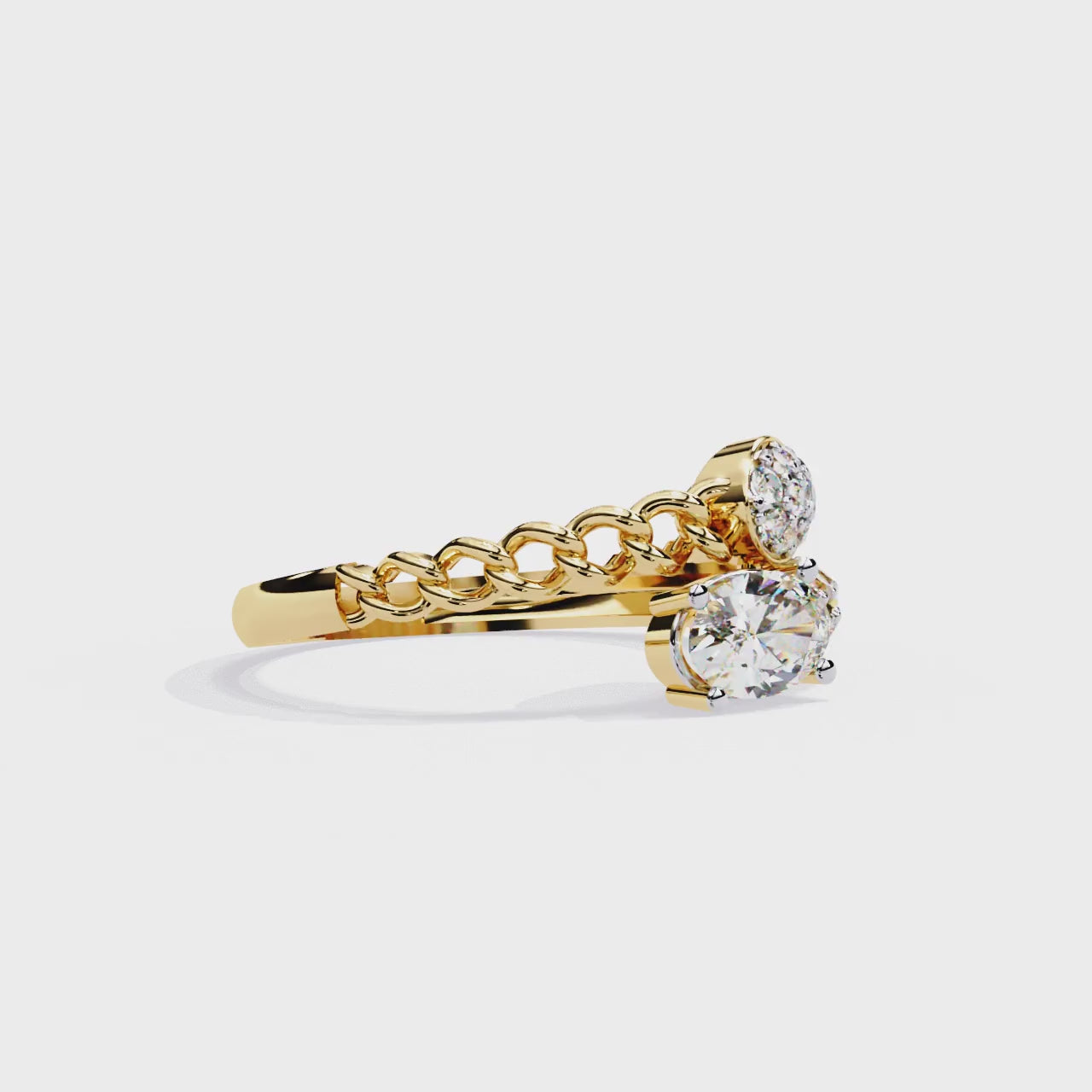 Statement Double Band Diamond Ring