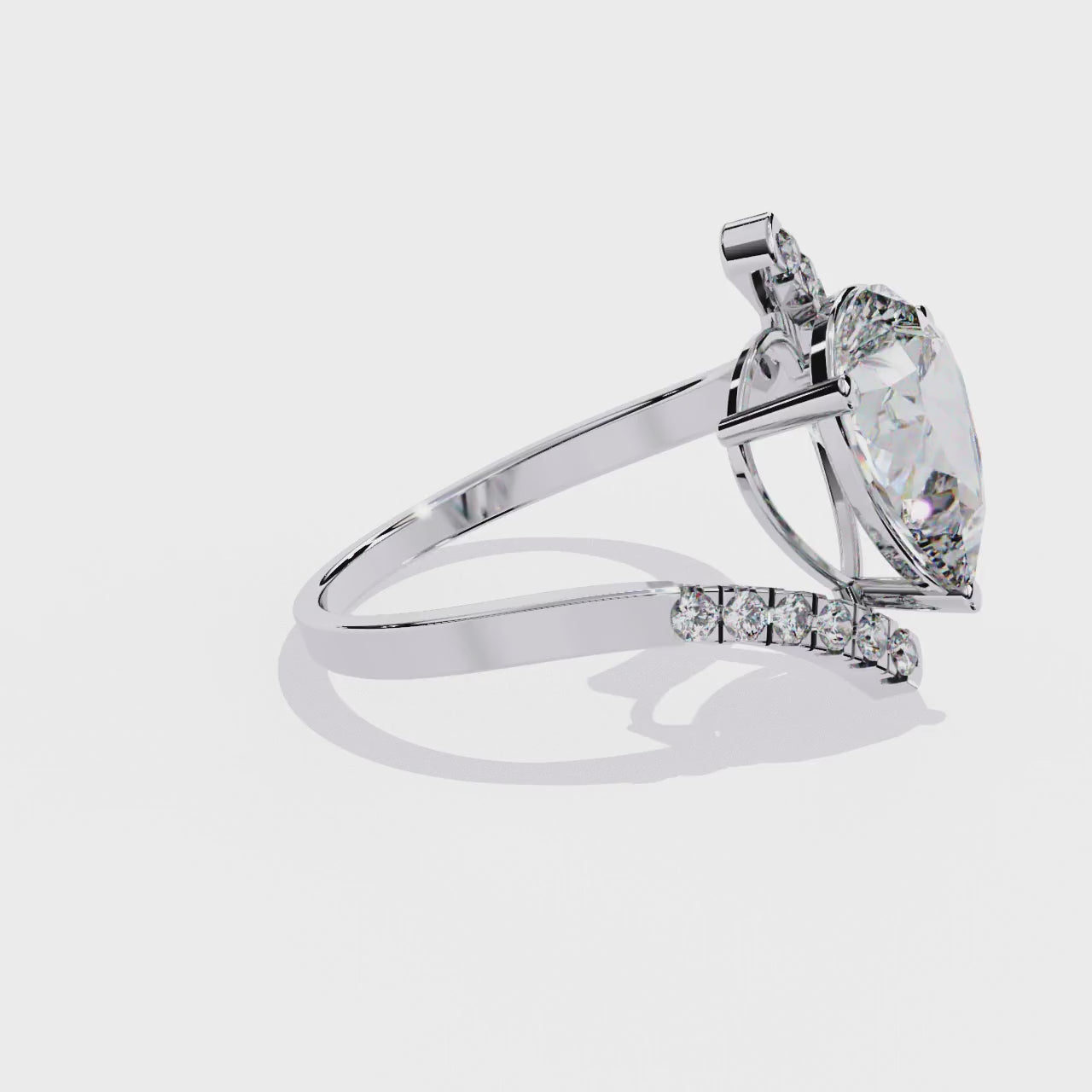 Modern Muse Pear Diamond Open Band Ring