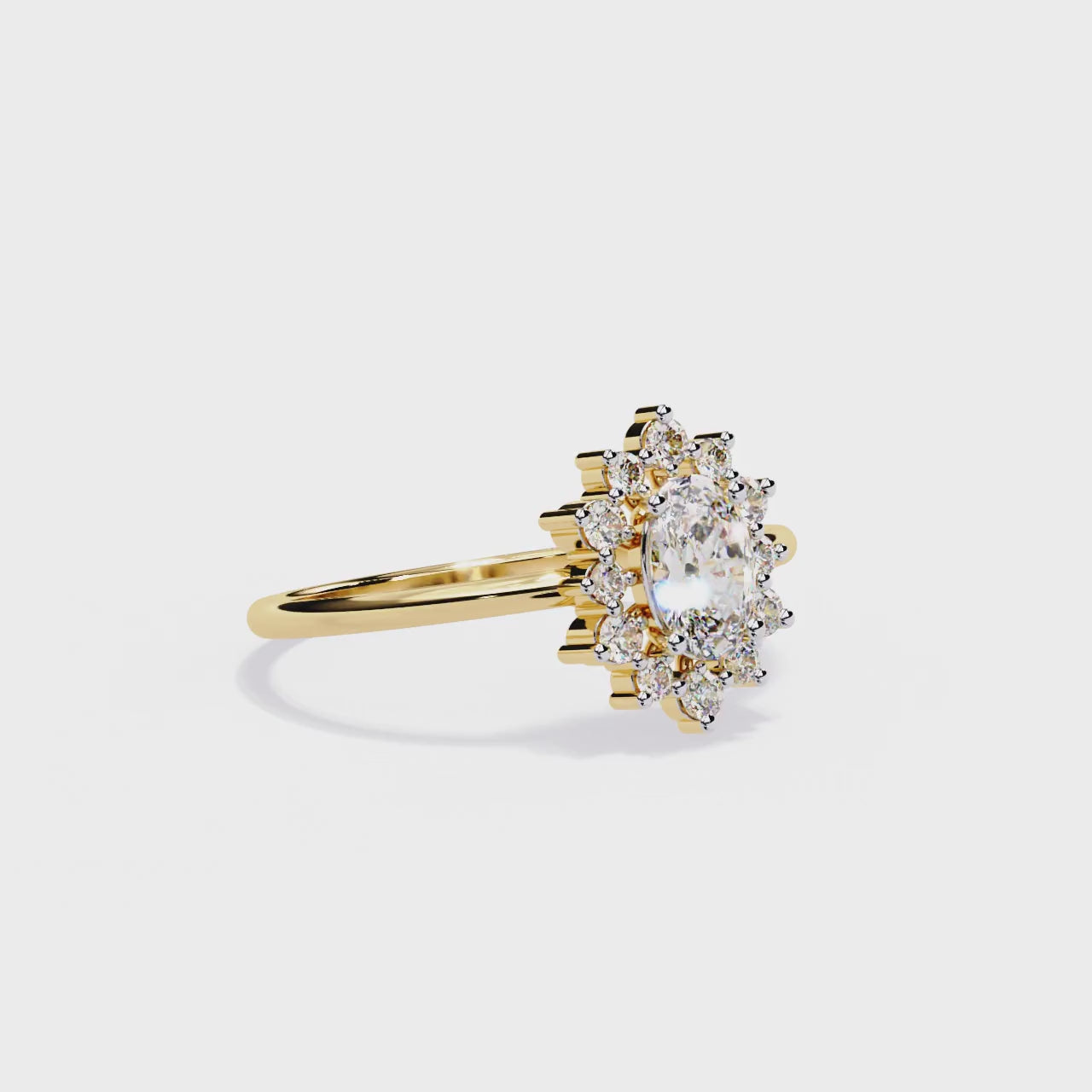 "Eternal Bloom" Diamond Halo Ring