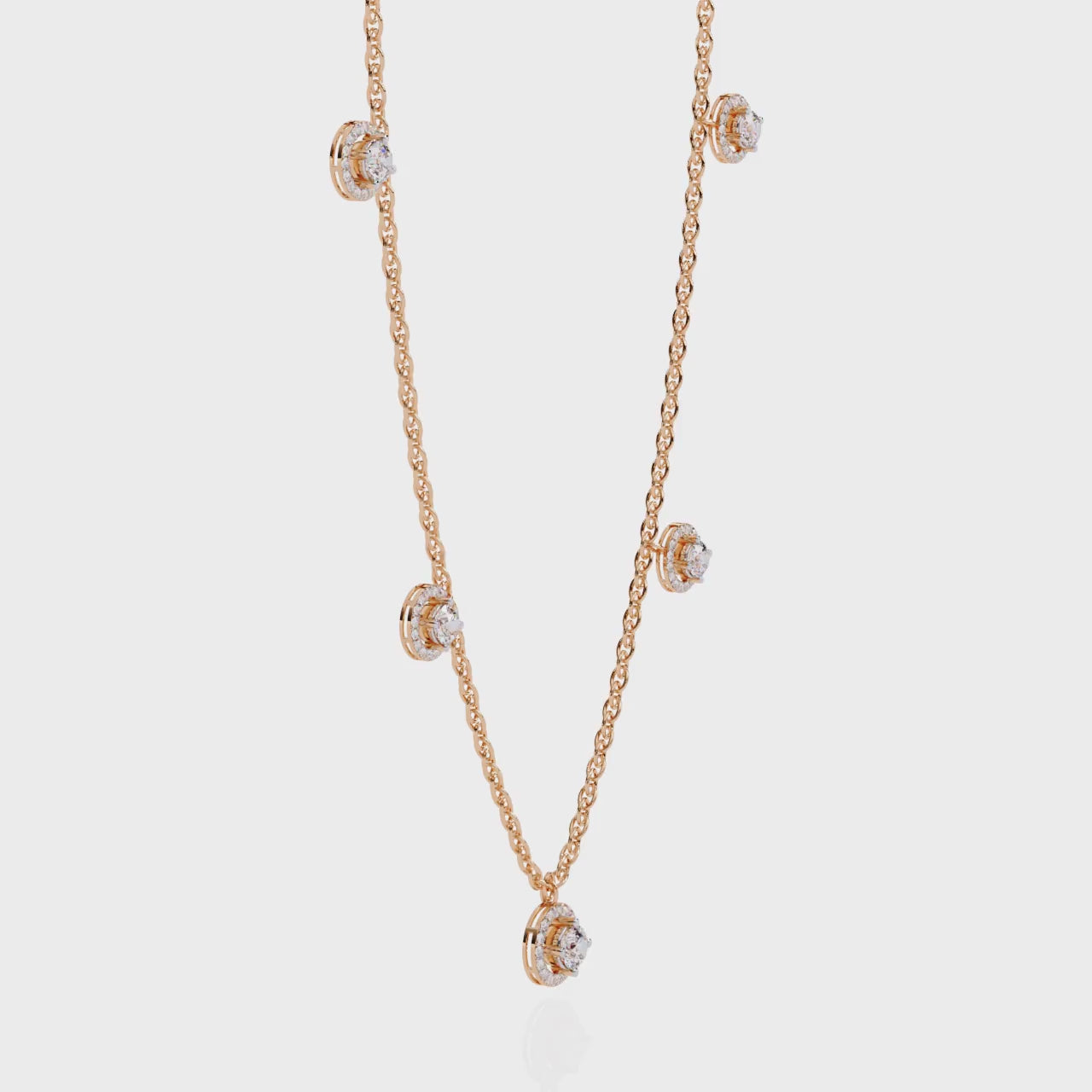 Dainty Floating Diamond Necklace