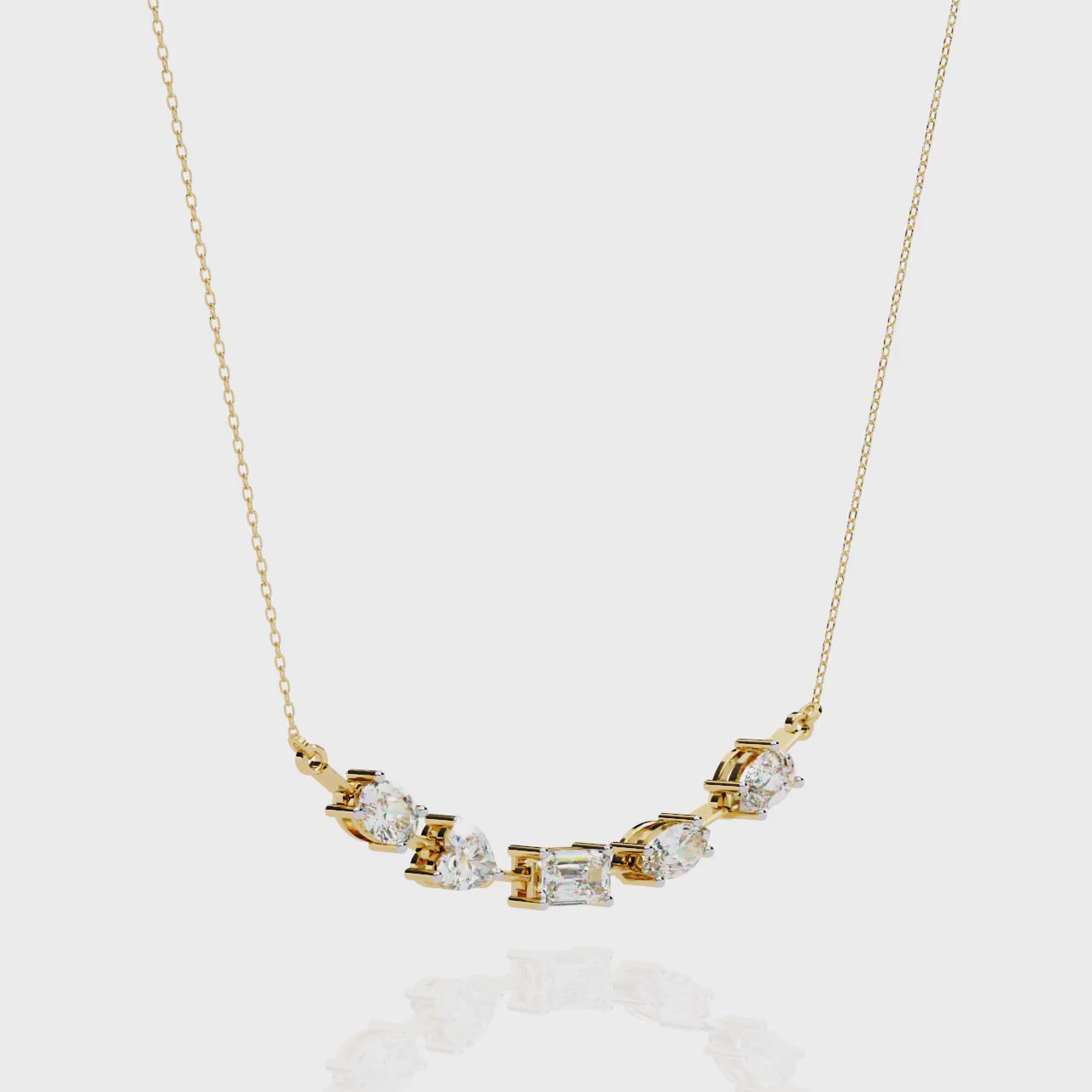 Unique Multi-Diamond  Necklace