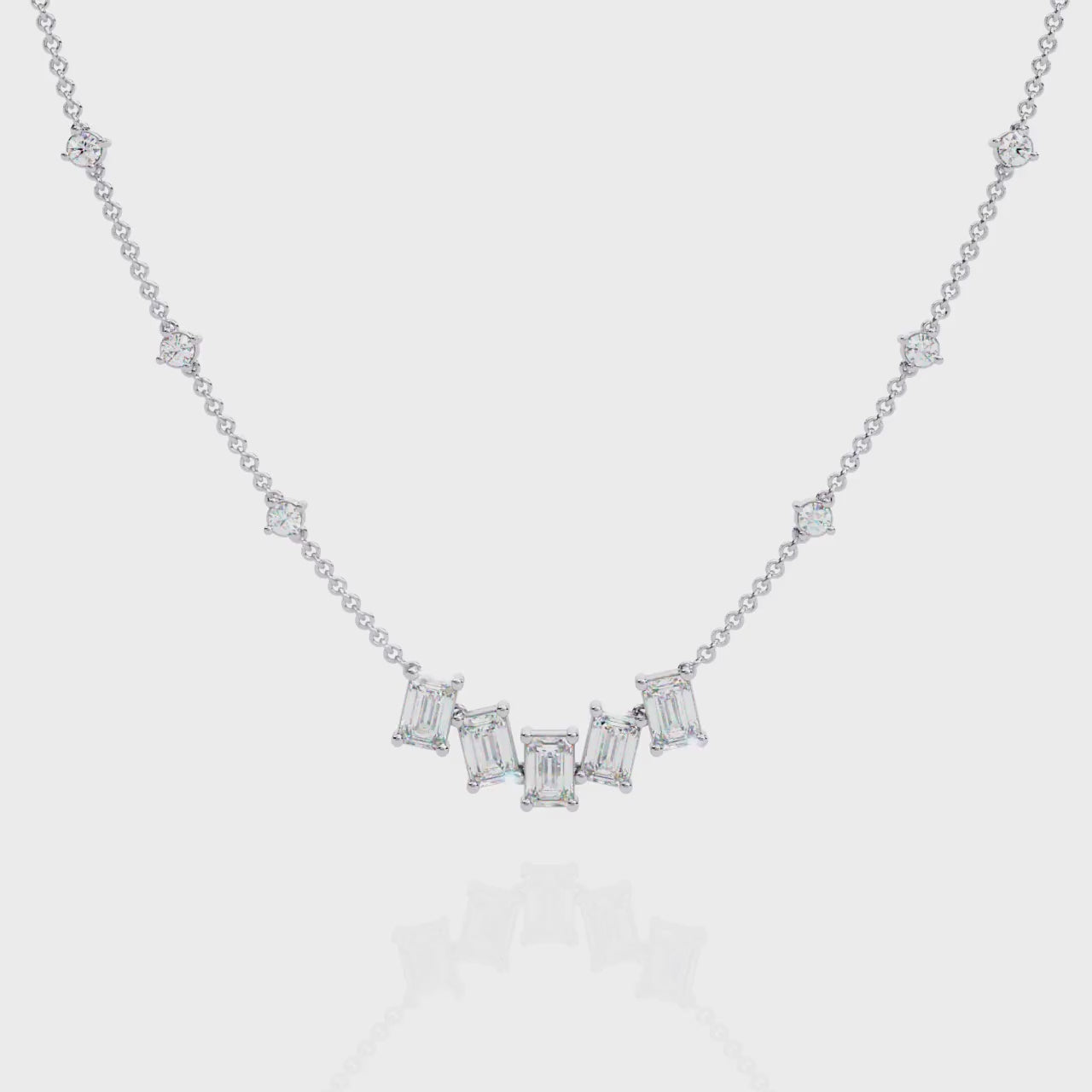 Anek Classic Emerald Diamond Necklace
