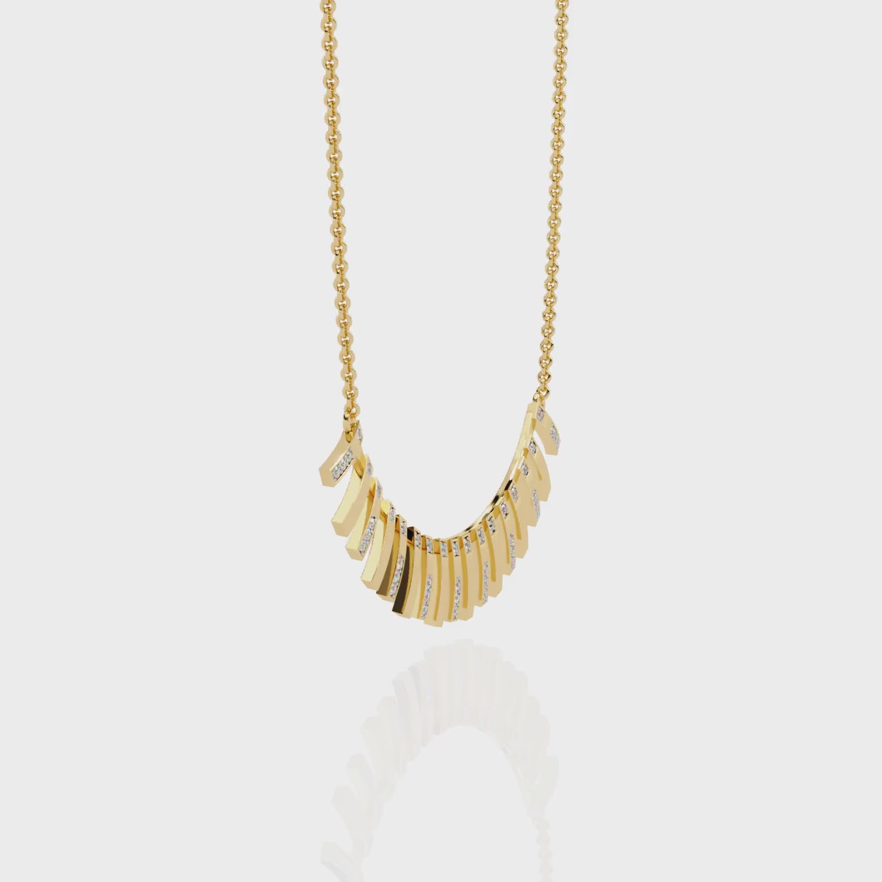 Golden Shimmer Diamond Necklace